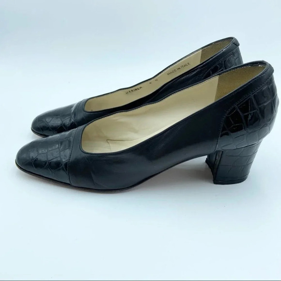 Vintage Bally Mariner Croc Embossed Heel - Picture 10 of 15